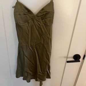 ASTR olive green mini dress